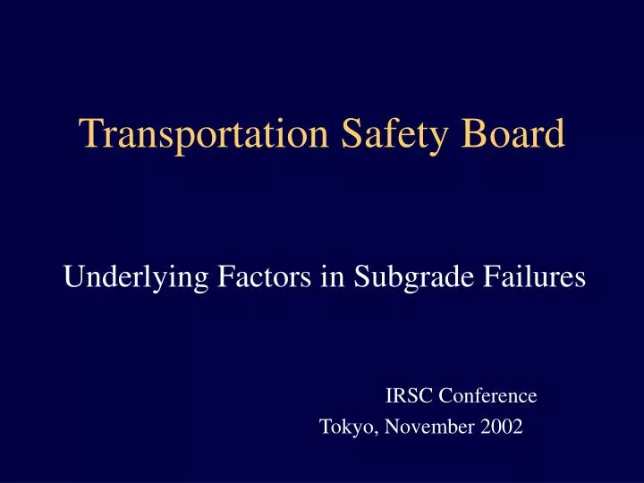 transportation safety board