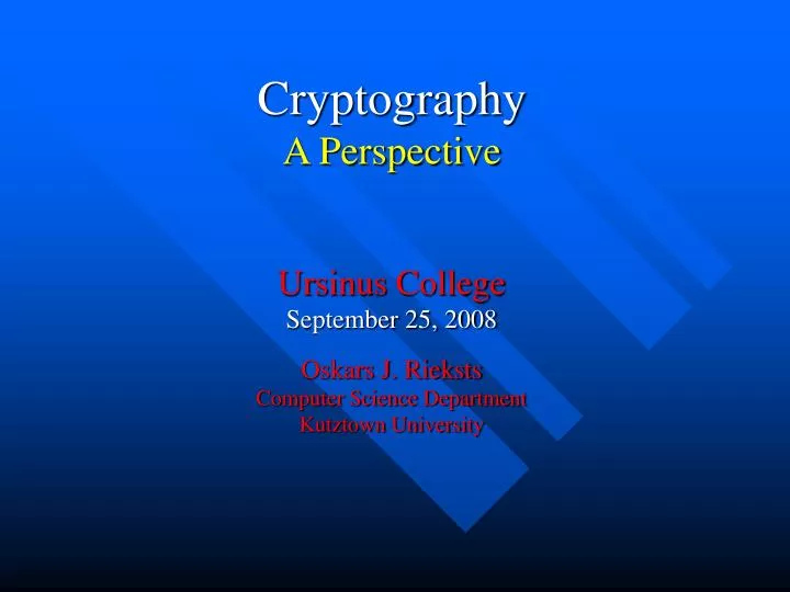 cryptography a perspective