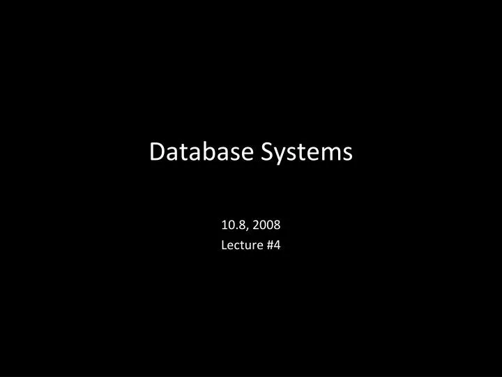 database systems