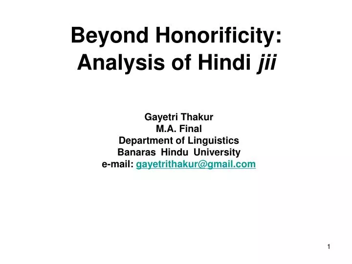 beyond honorificity analysis of hindi jii