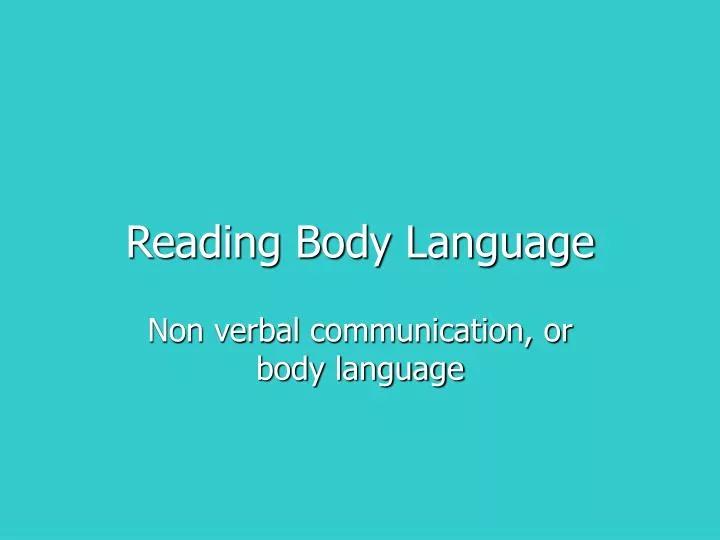 reading body language