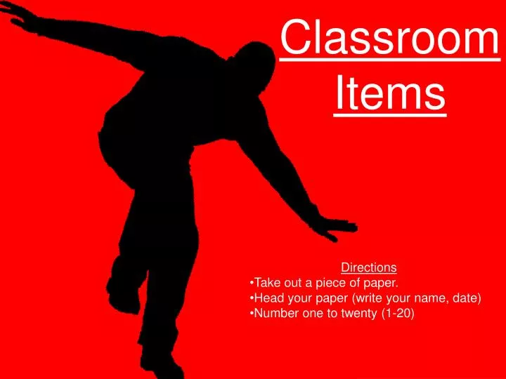 classroom items