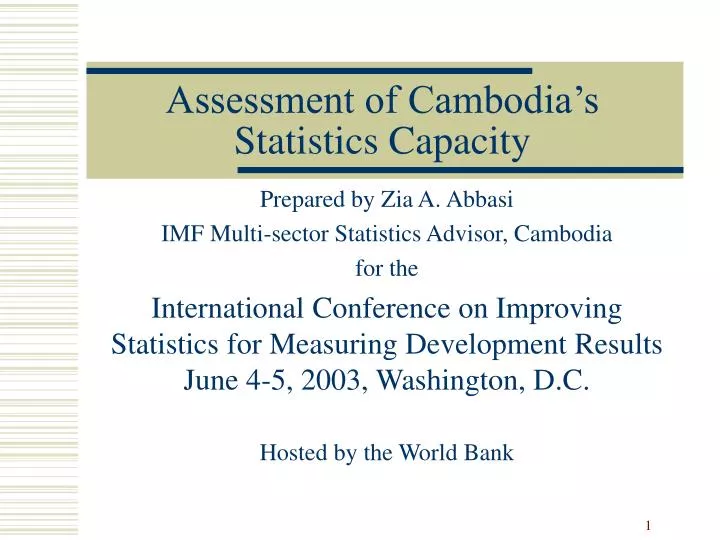 assessment of cambodia s statistics capacity
