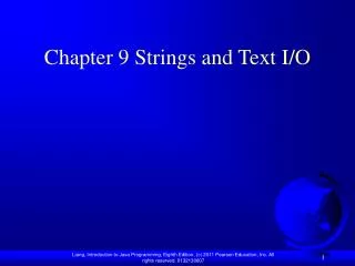 Chapter 9 Strings and Text I/O