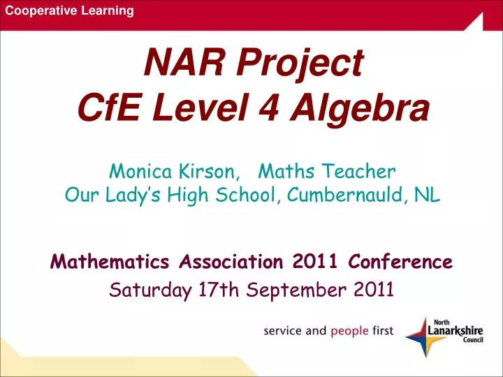 nar project cfe level 4 algebra