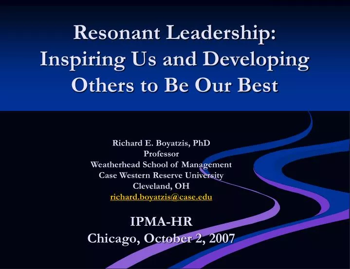 resonant leadership inspiring us and developing others to be our best