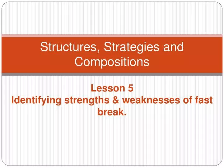 structures strategies and compositions