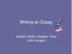 Writing an Essay - slide 1