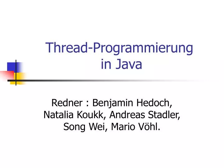 thread programmierung in java