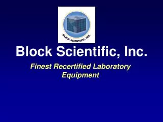 Finest Recertified Laboratory Equipment