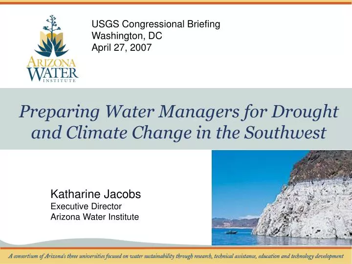 preparing water managers for drought and climate change in the southwest
