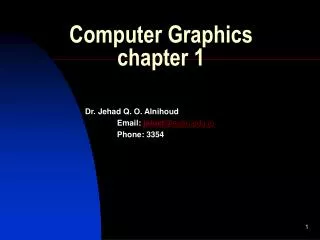 Computer Graphics chapter 1