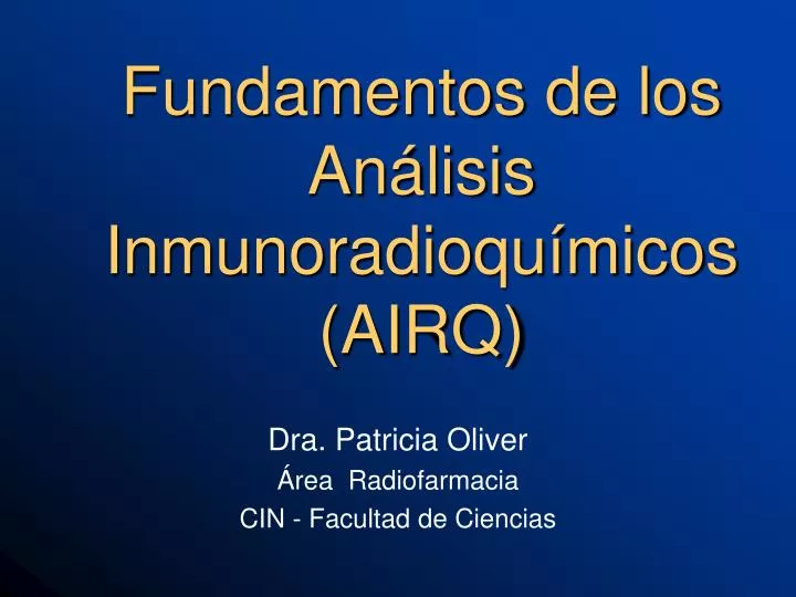 fundamentos de los an lisis inmunoradioqu micos airq