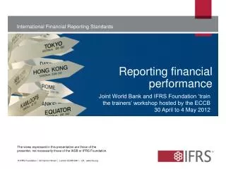 Reporting financial performance