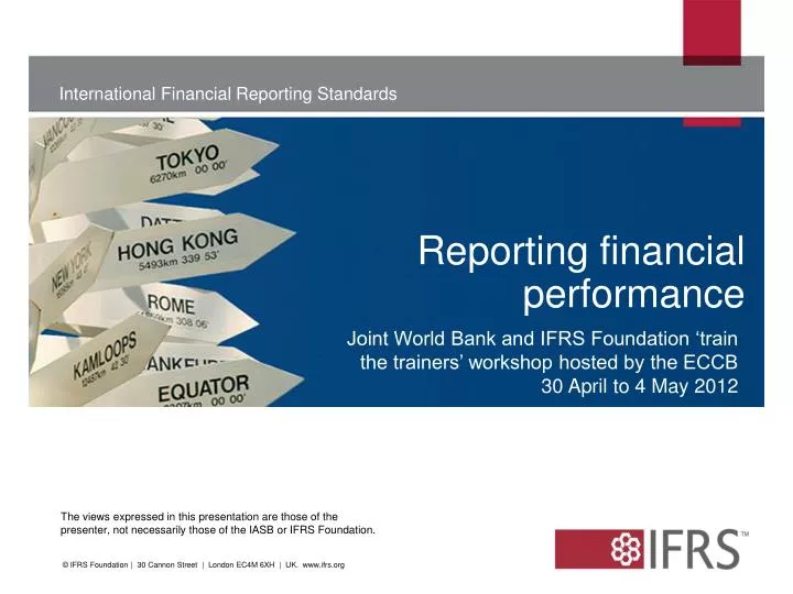 reporting financial performance