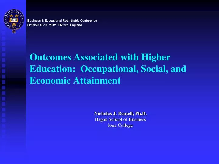 outcomes associated with higher education occupational social and economic attainment