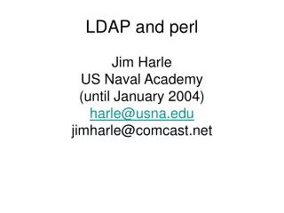LDAP and perl