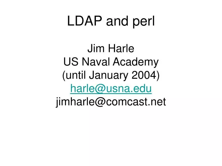 ldap and perl
