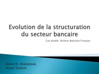 evolution de la structuration du secteur bancaire