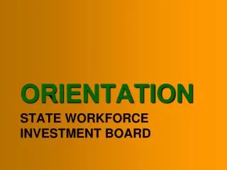 State Workforce Investment Board