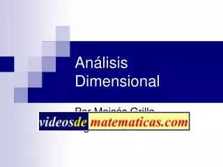 an lisis dimensional