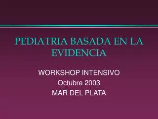 pediatria basada en la evidencia
