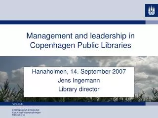 Management and leadership in Copenhagen Public Libraries