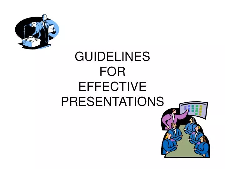 guidelines for effective presentations