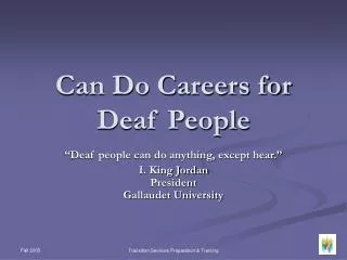 Can Do Careers for Deaf People