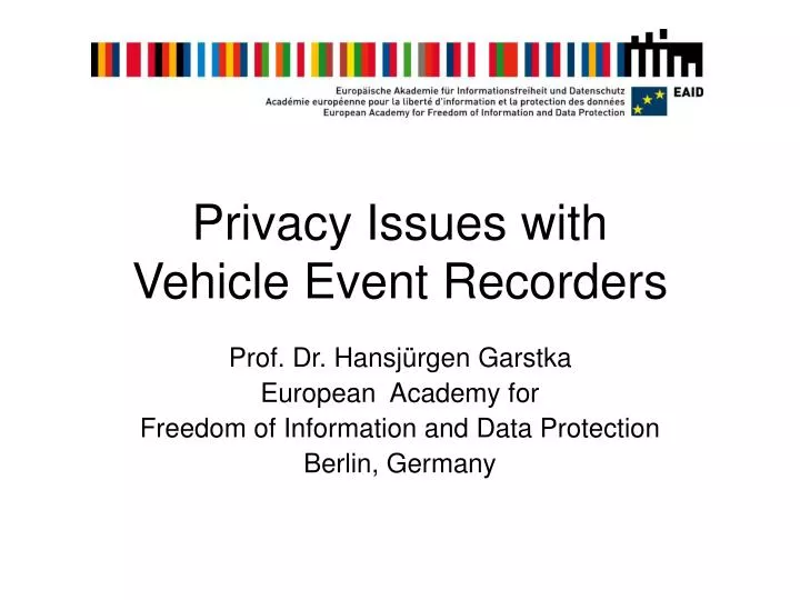 privacy issues with vehicle event recorders