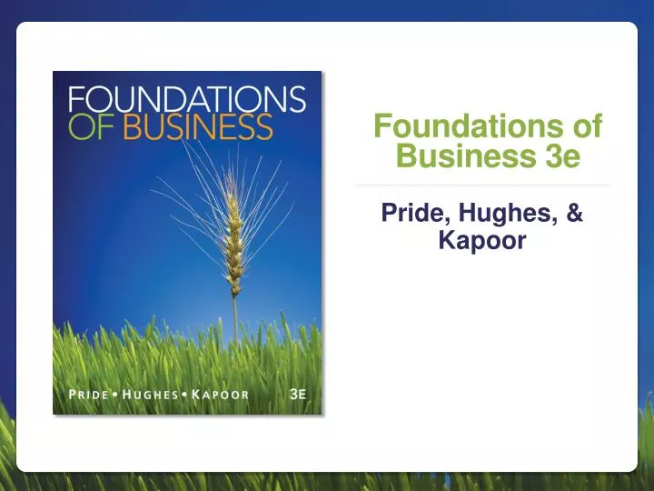 foundations of business 3e