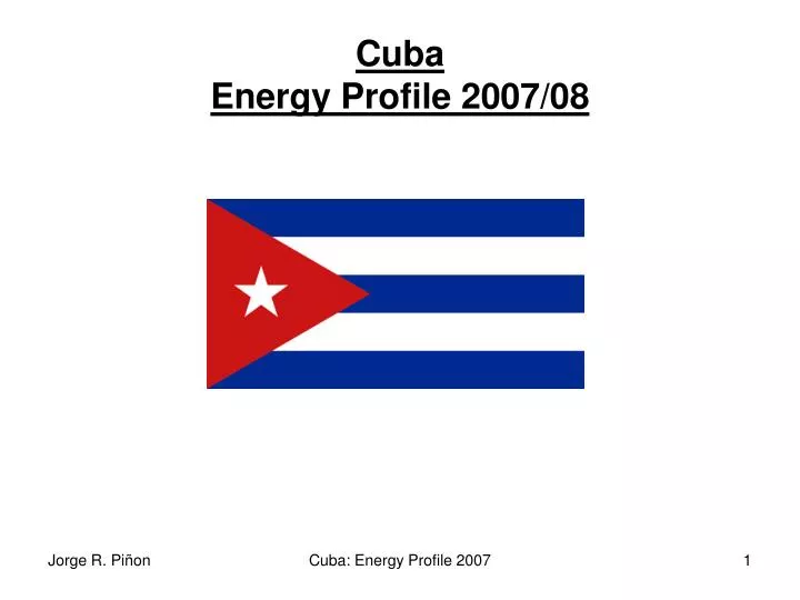 cuba energy profile 2007 08