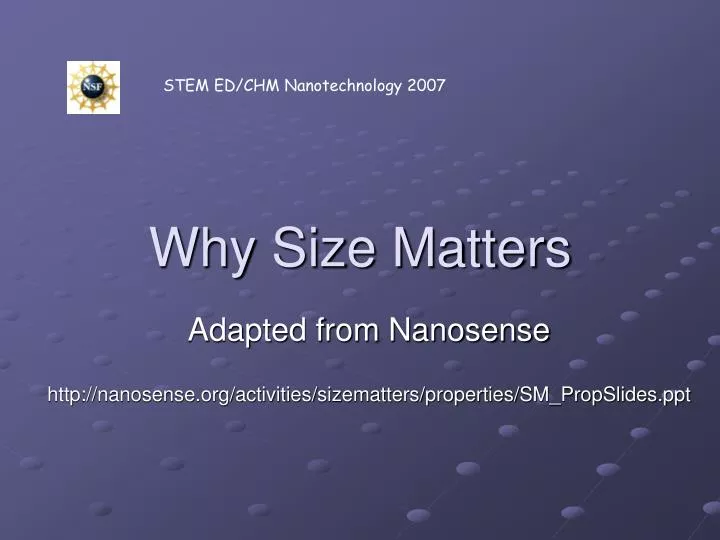why size matters