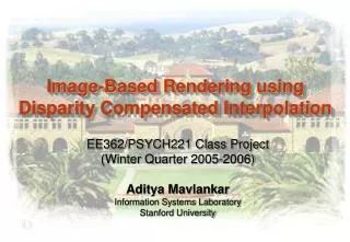 Image-Based Rendering using Disparity Compensated Interpolation