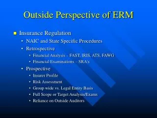 Outside Perspective of ERM