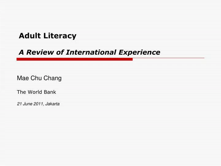 adult literacy a review of international experience