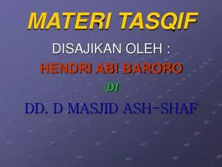 materi tasqif