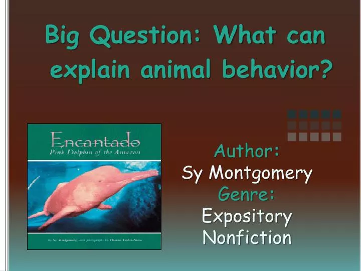author sy montgomery genre expository nonfiction