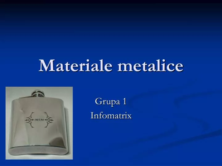 materiale metalice