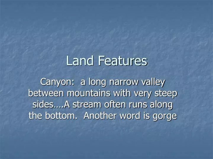 land features