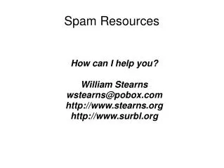Spam Resources