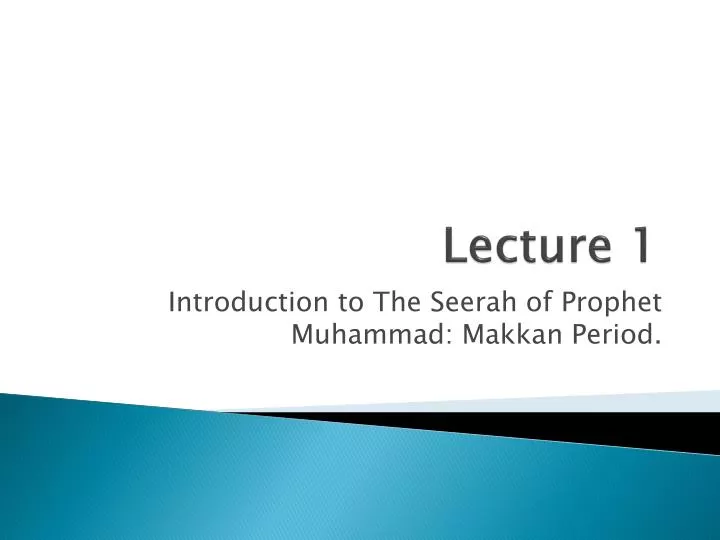 lecture 1