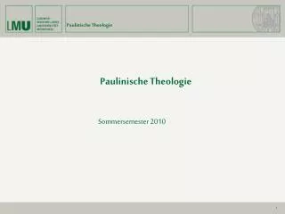 Paulinische Theologie