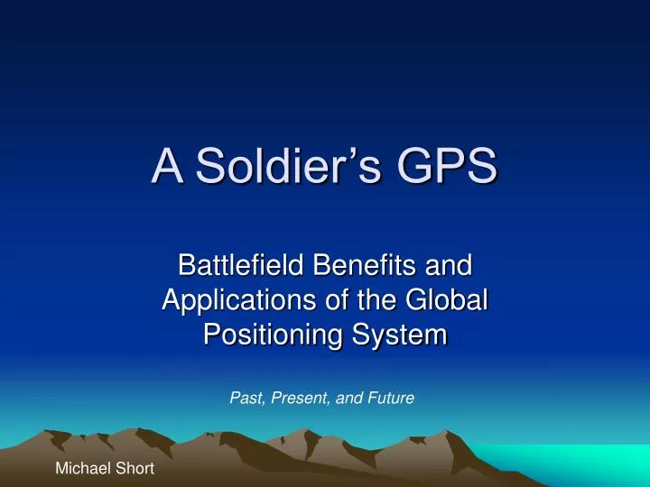 a soldier s gps