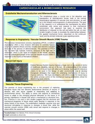 CARDIOVASCULAR &amp; BIOMECHANICS RESEARCH