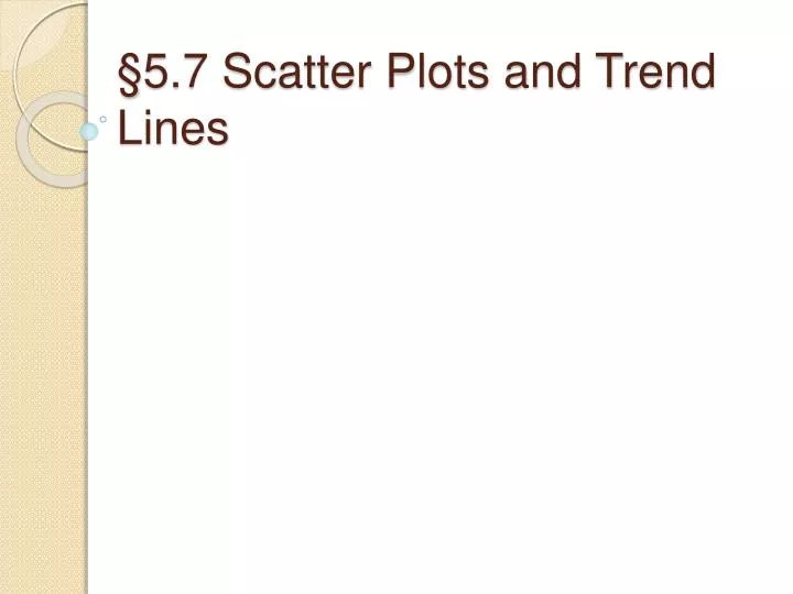 5 7 scatter plots and trend lines