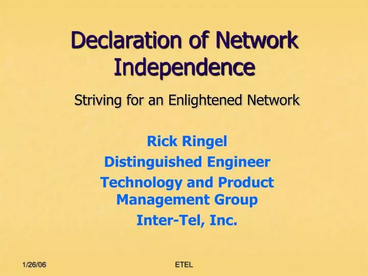 declaration of network independence