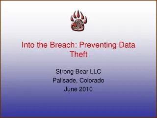 Into the Breach: Preventing Data Theft
