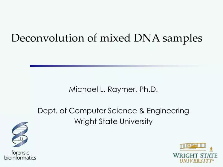 deconvolution of mixed dna samples
