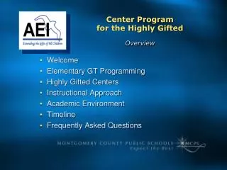Welcome Elementary GT Programming Highly Gifted Centers Instructional Approach Academic Environment Timeline Frequently